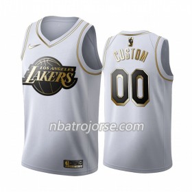 Män Los Angeles Lakers Tröja Skräddarsydda 2019-20 Nike Vit Golden Edition Swingman